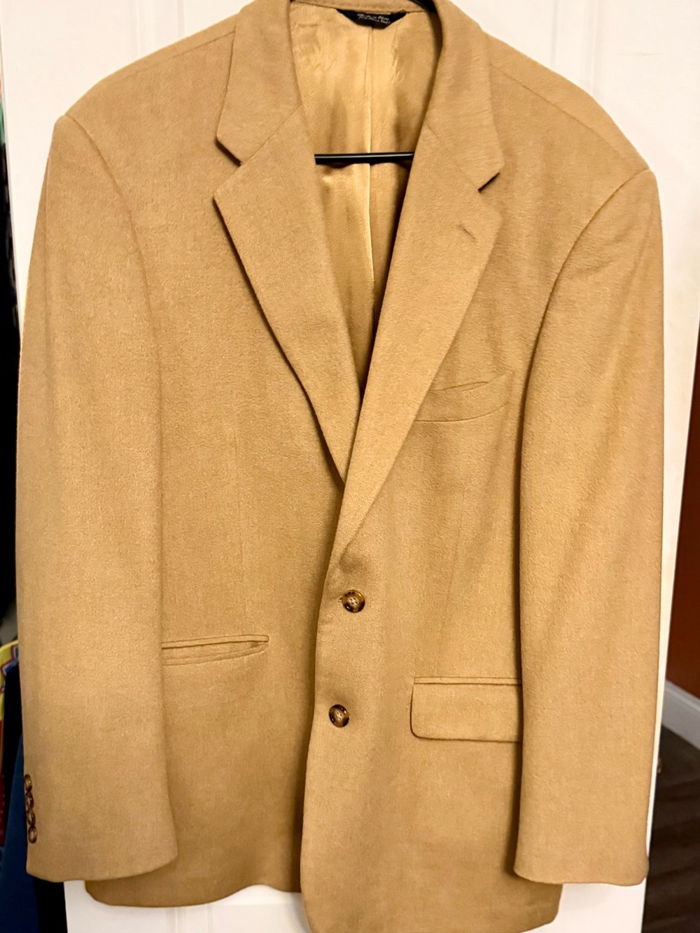Vintage Men's Tan Suit Jacket Coconut Grove Camel Hair Size 42R